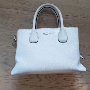 Miu Miu White Tote - like new!